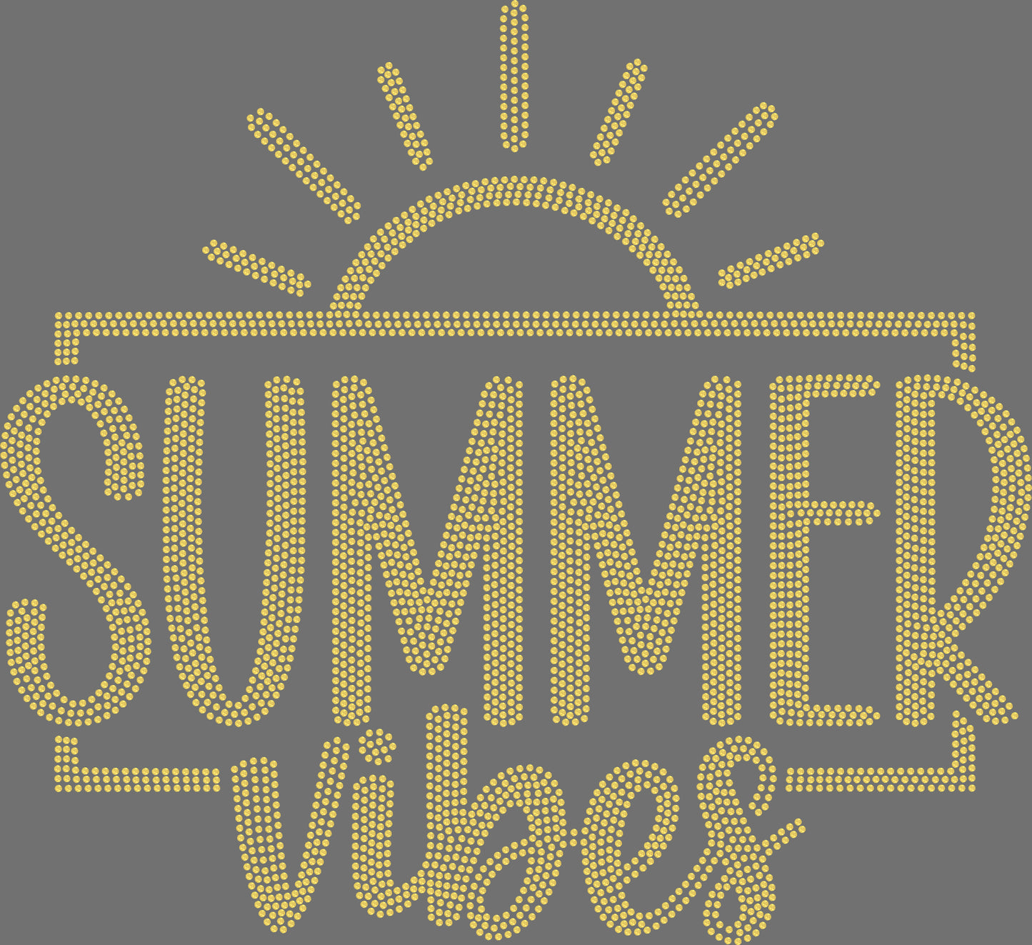 Summer Vibes 1-Color Approximately 11" wide Spangle Transfer