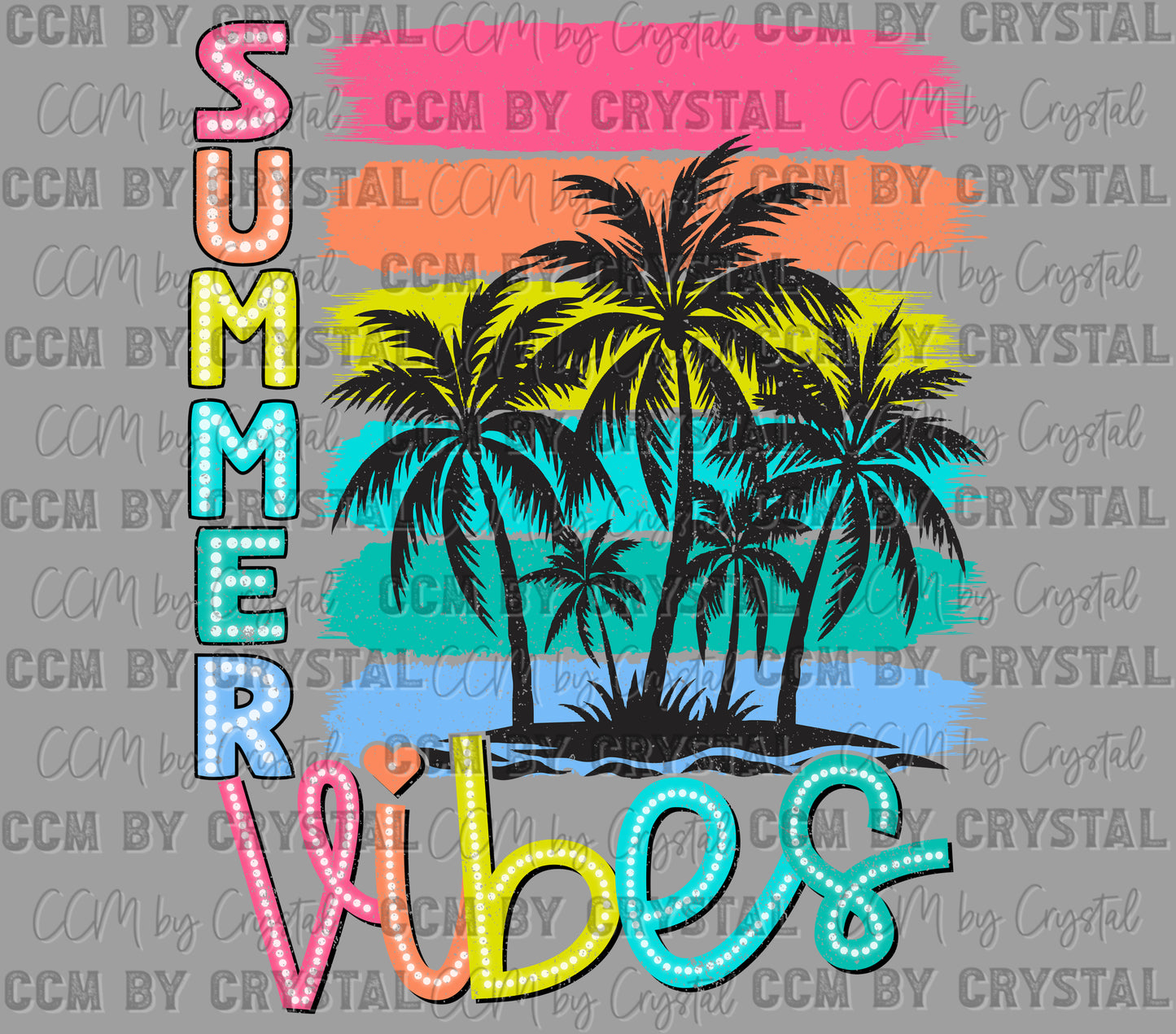 Summer Vibes Ready to Press Transfer DTF Transfer Sublimation Transfer