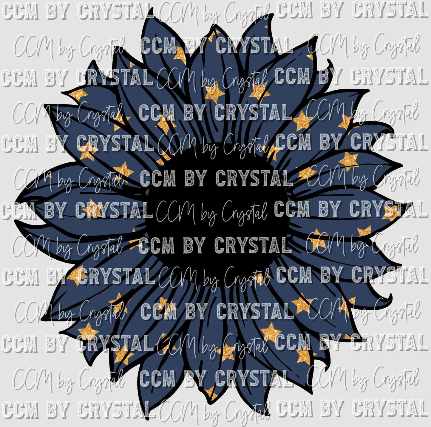 Sunflower with Stars Ready to Press Transfer