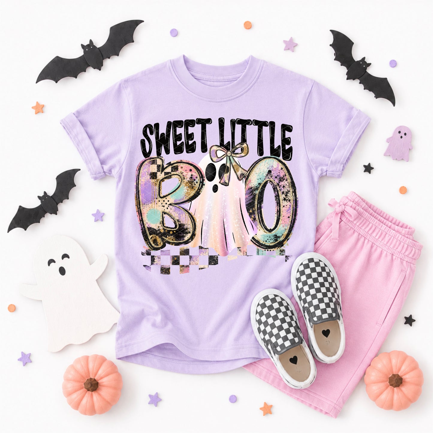 Sweet Little Boo Ghost Halloween Ready to Press DTF Transfers Sublimation Transfers