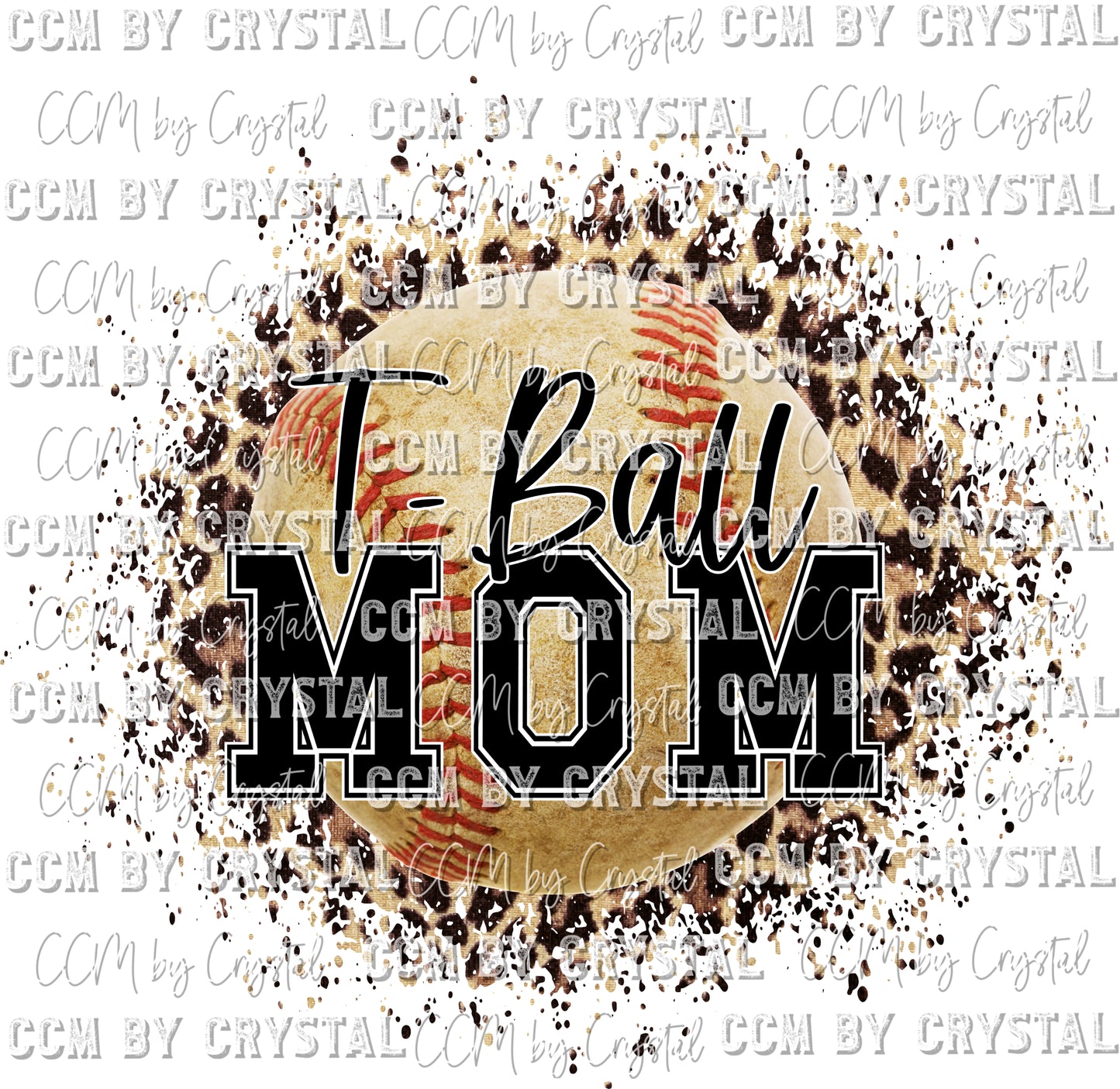 T-Ball Mom Leopard Ready to Press Transfer