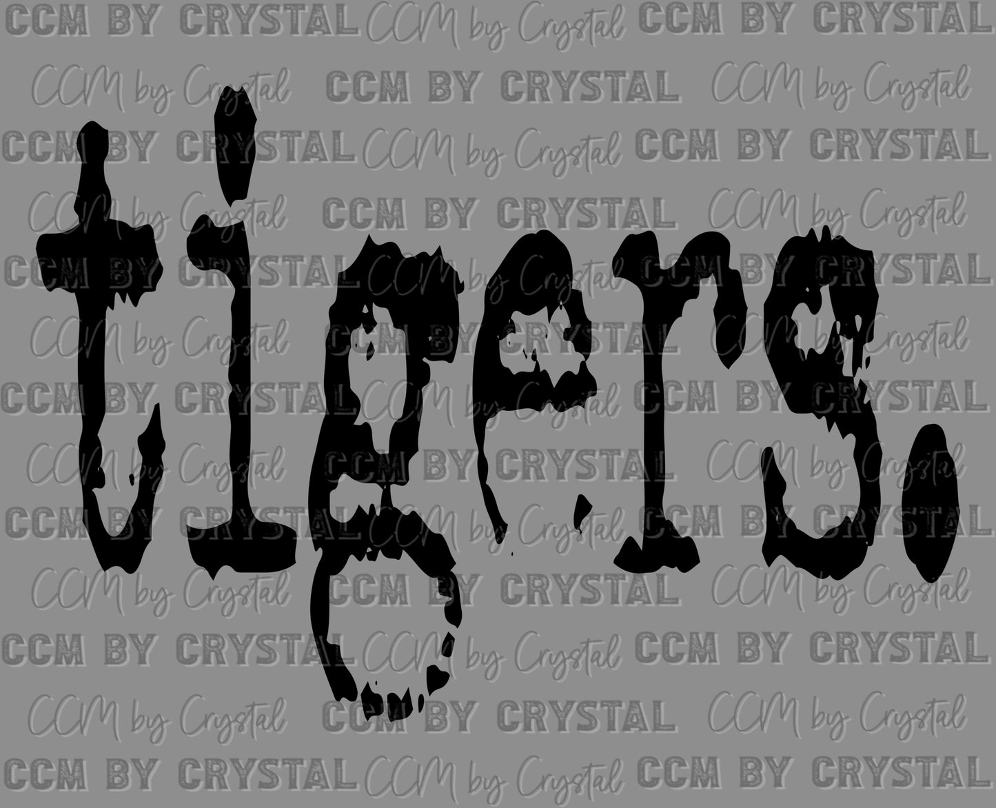 Tigers Typography Mascot Ready to Press Transfer DTF Transfer Sublimation Transfer