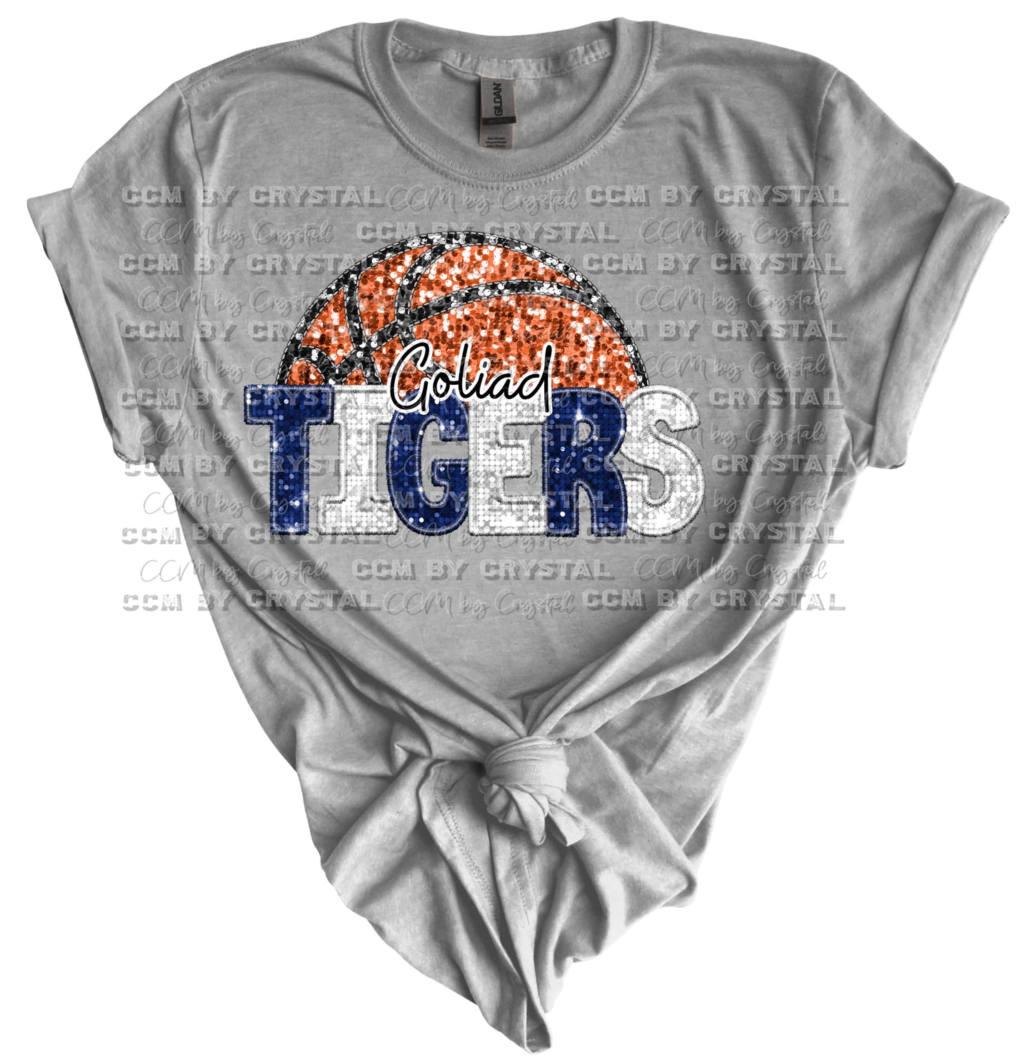 Tigers Basketball Print Gildan Softstyle T-Shirt