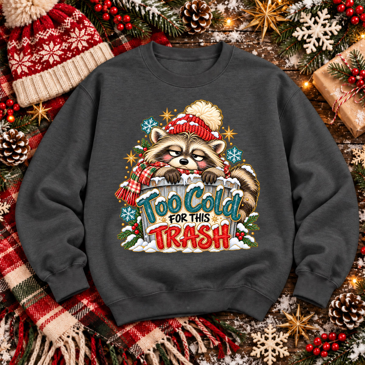 Too Cold of This Trash Christmas Ready to Press DTF Transfers Sublimation Transfers