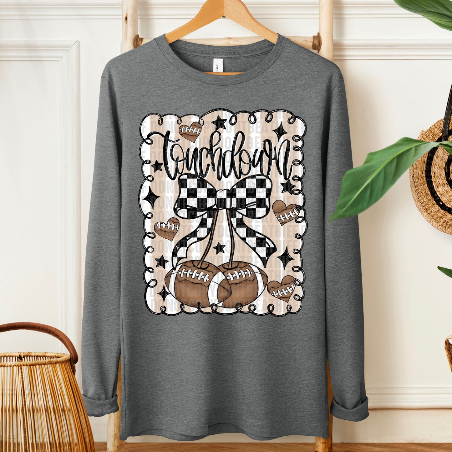 Touchdown Football Cherries Ready to Press Transfer DTF Transfer Sublimation Transfer