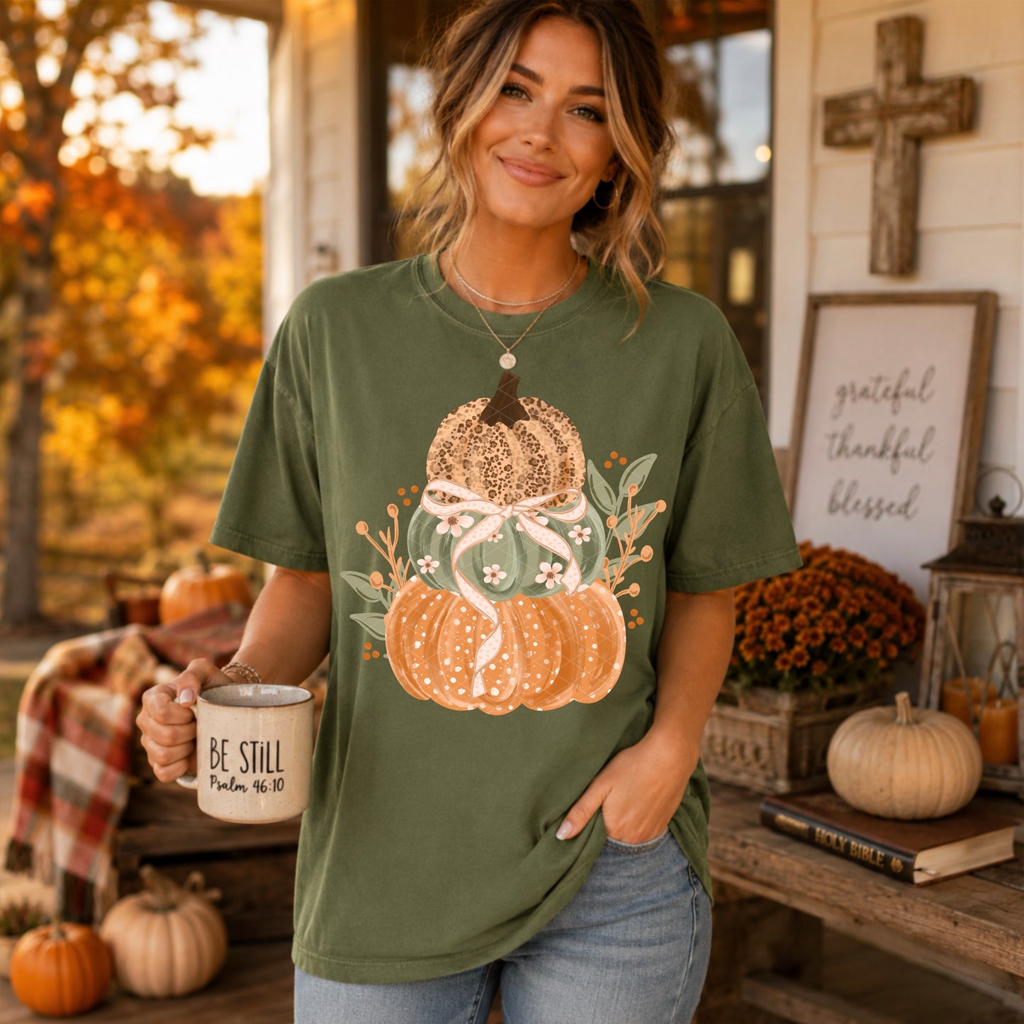 Trio Pumpkins Fall Ready to Press DTF Transfers Sublimation Transfers