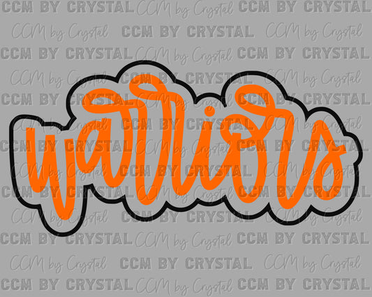 Warriors Doodle Ready to Press Transfer DTF Transfer Sublimation Transfer