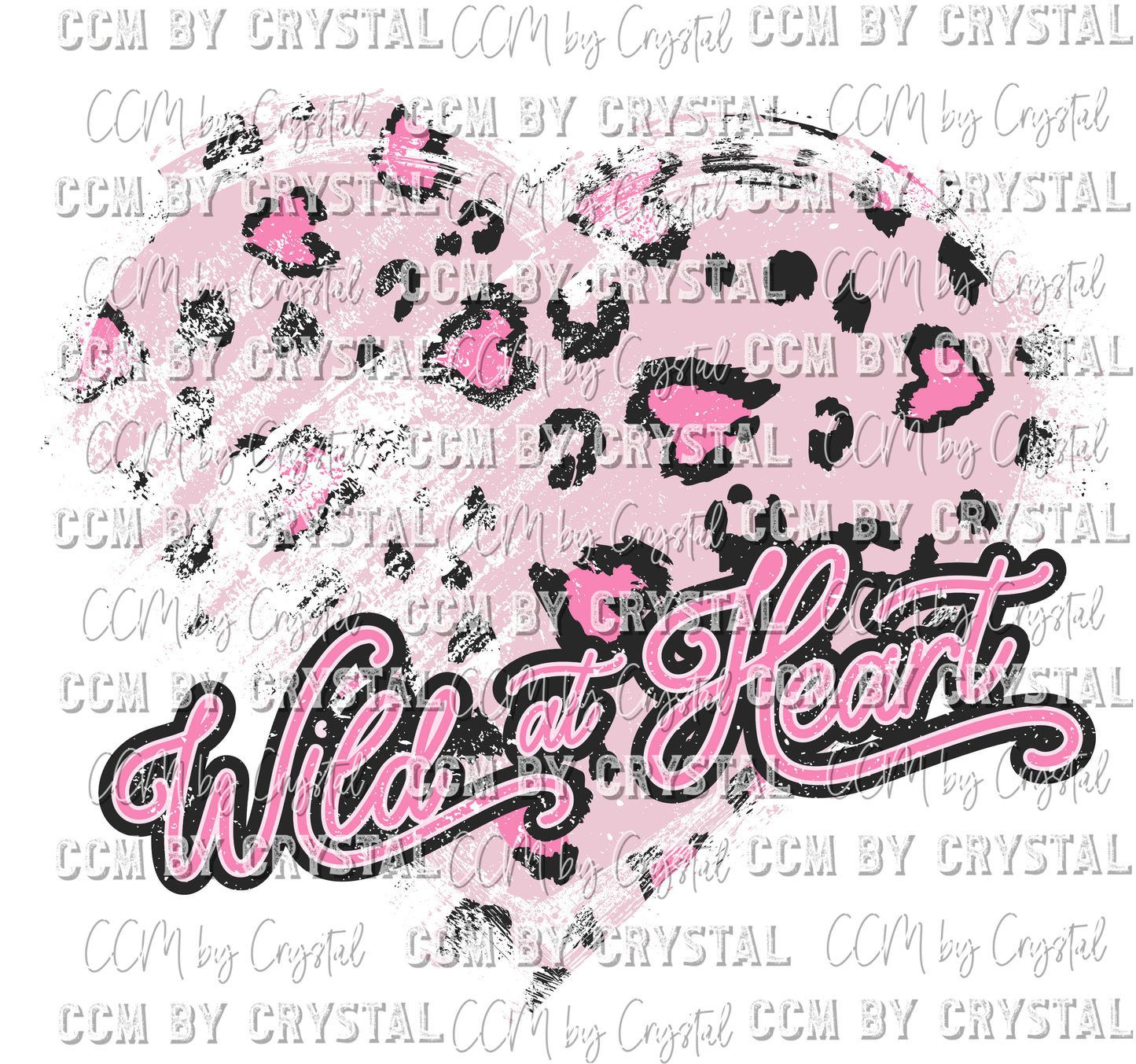 Wild At Heart Pink Leopard Print Ready to Press Transfer