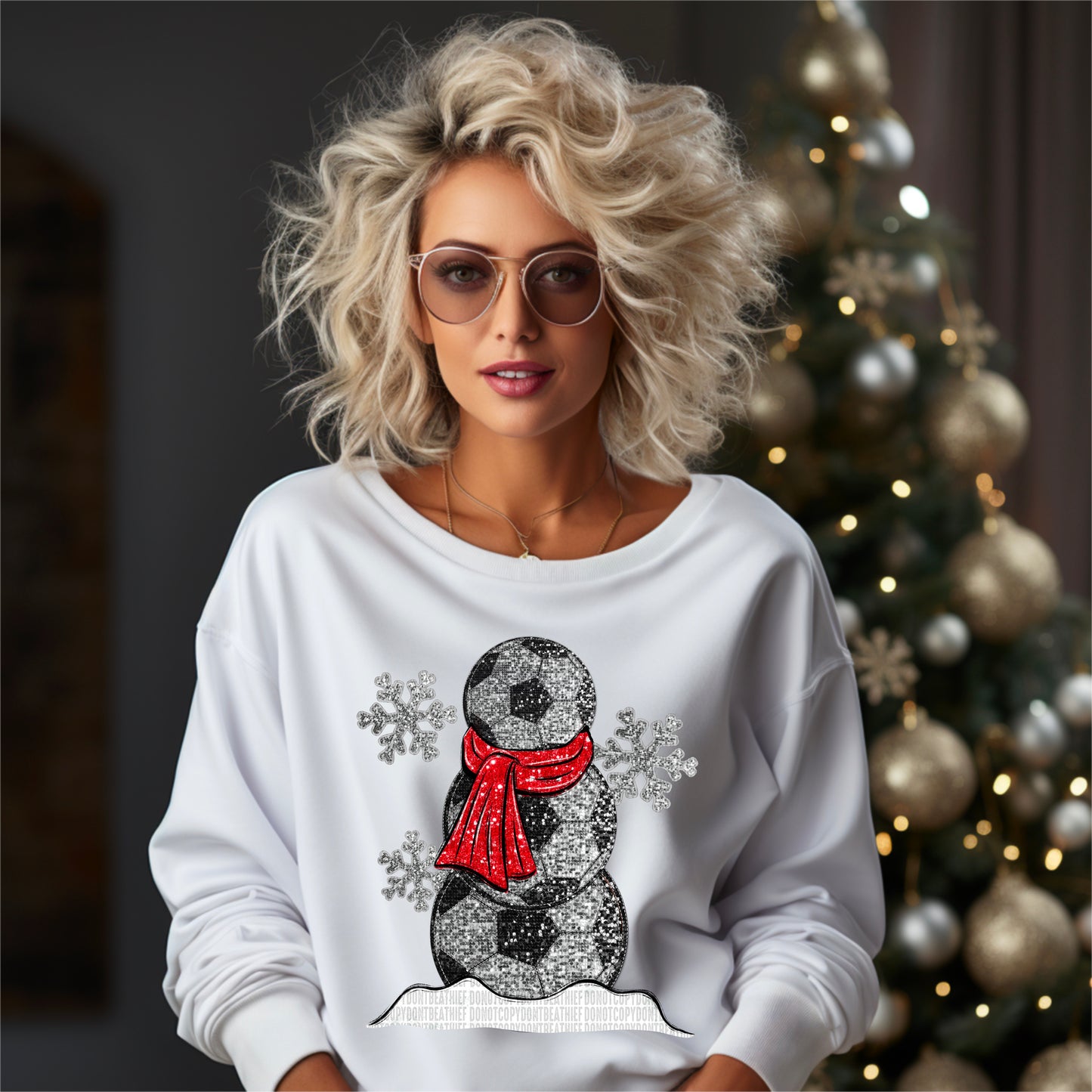 Winter Soccerball Ready to Press DTF Transfer Sublimation Transfer