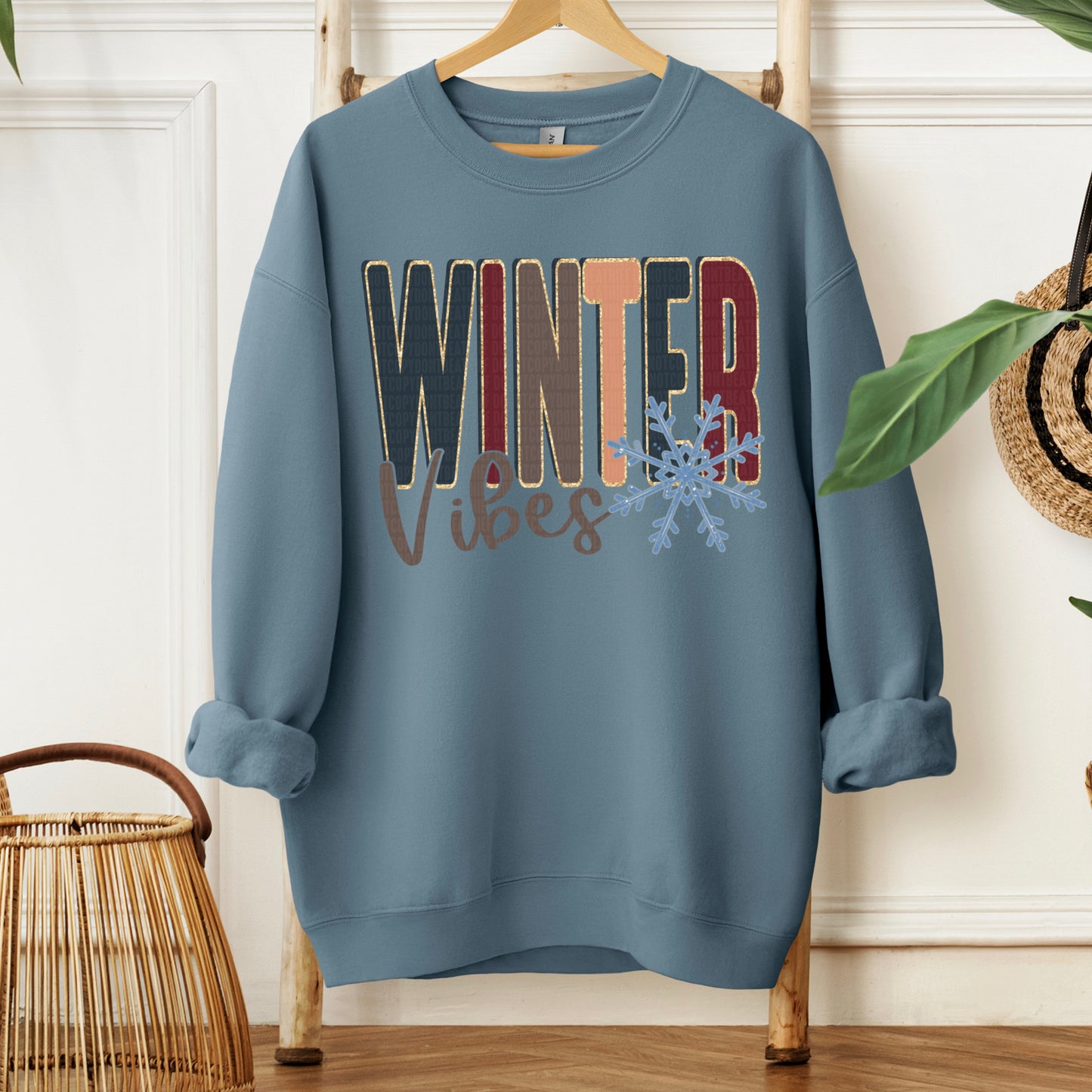 Winter Vibes Christmas Ready to Press Transfer Instant Peel DTF Transfer Sublimation Transfer