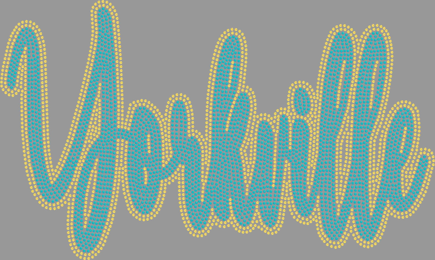 Yorkville 2-Color Approximately 11" wide Spangle Transfer