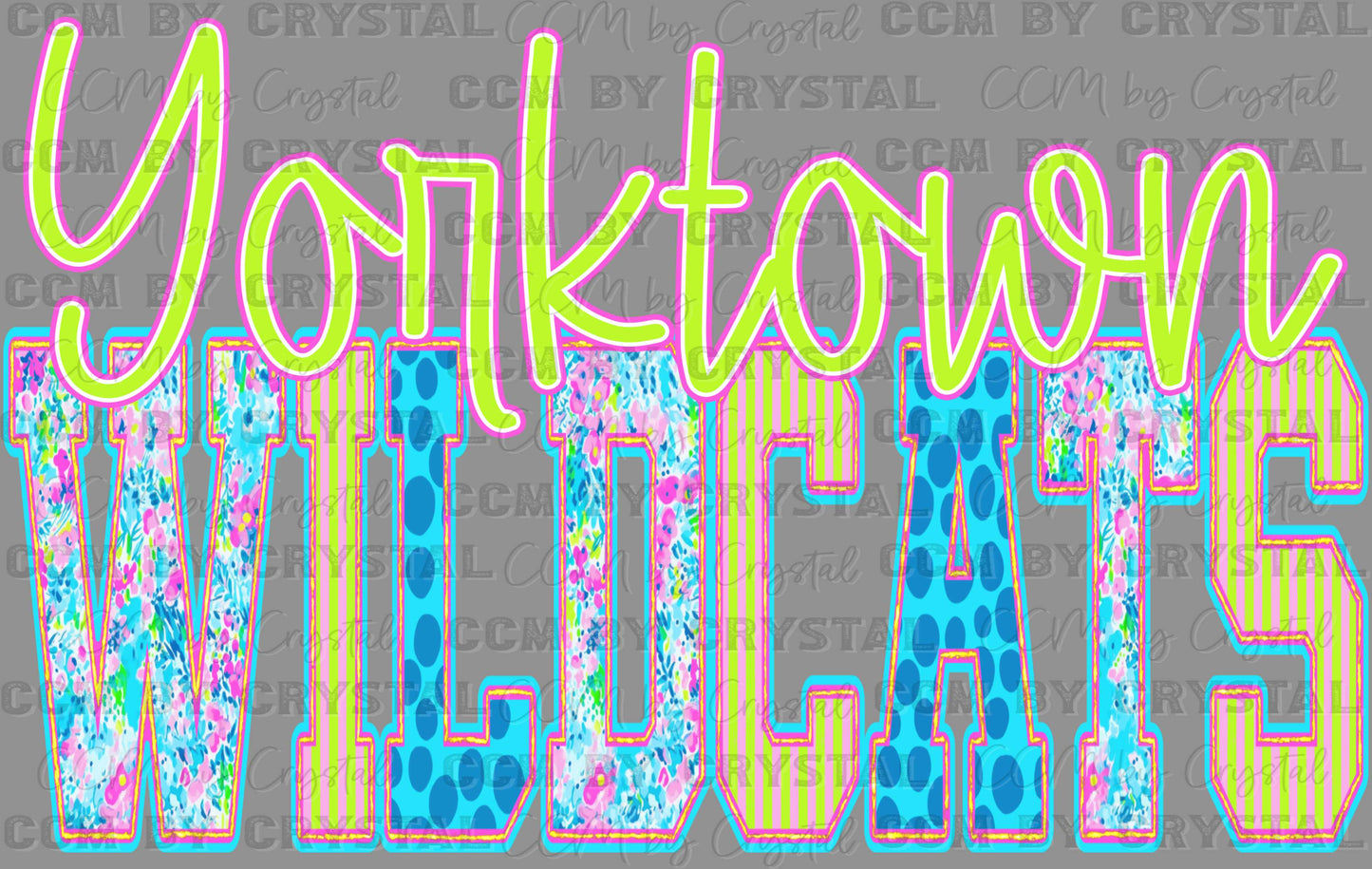 Yorktown Wildcats Bright Ready to Press DTF Transfers Sublimation Transfers