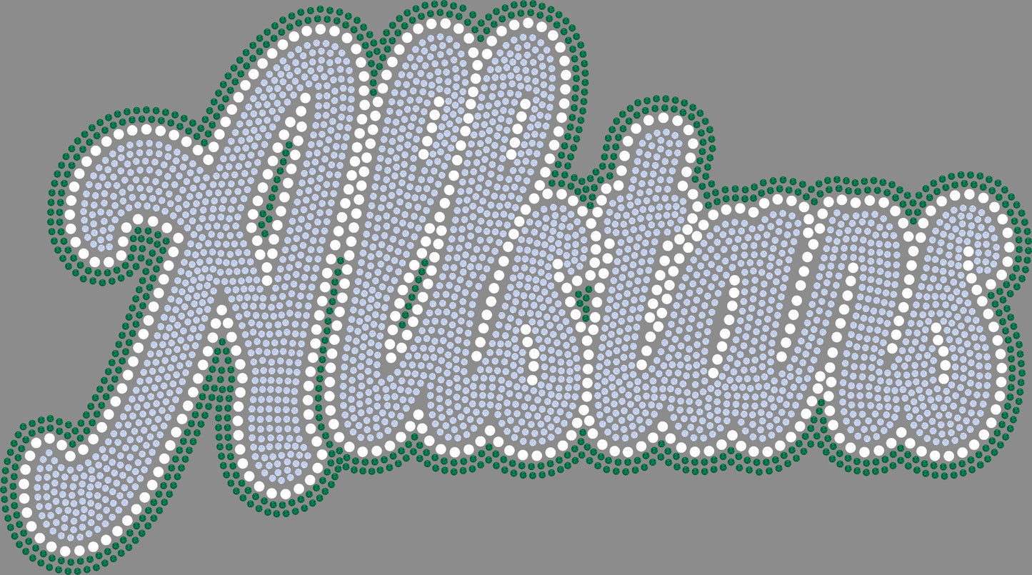 Allstars 11" 3-Color Ready to Press Spangle Transfer Bling Transfer Sparkle Transfer