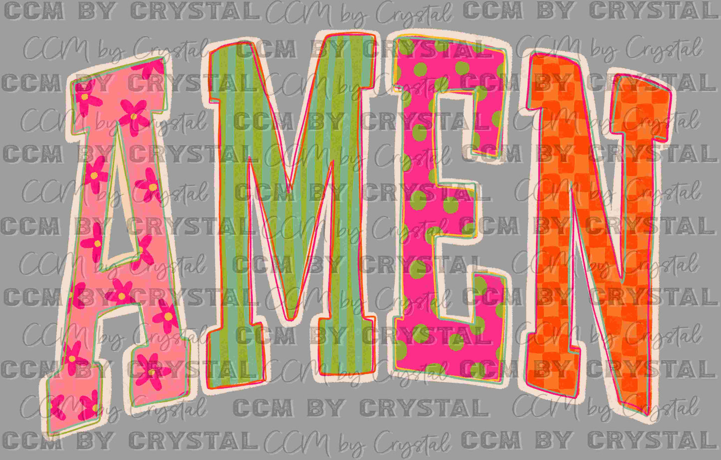 Amen Colorful Ready to Press Transfer Direct to Film DTF Transfers