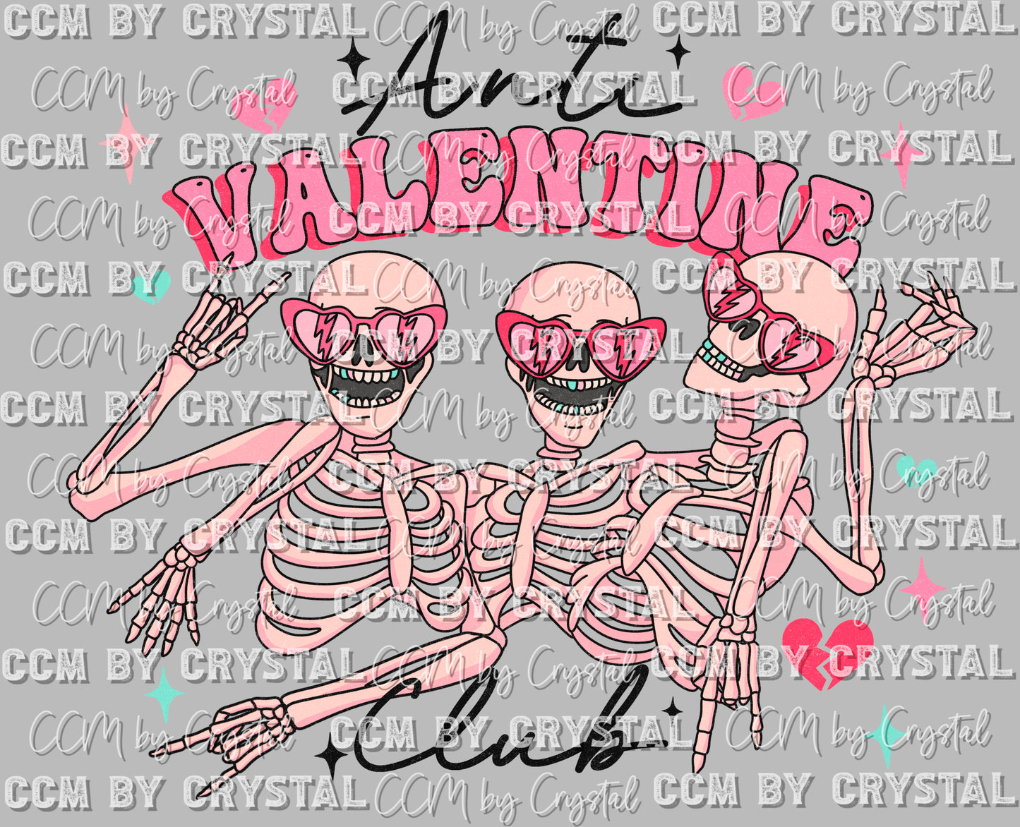 Anti Valentine's Day Club Ready To Press Transfer DTF Sublimation