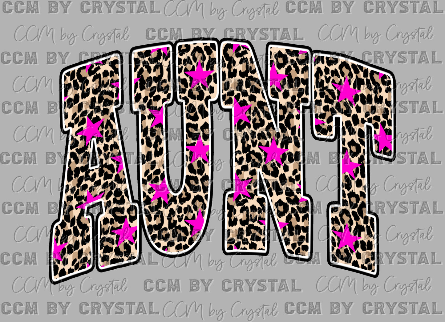 Aunt Leopard Ready to Press Instant Peel DTF Transfers Sublimation Transfers