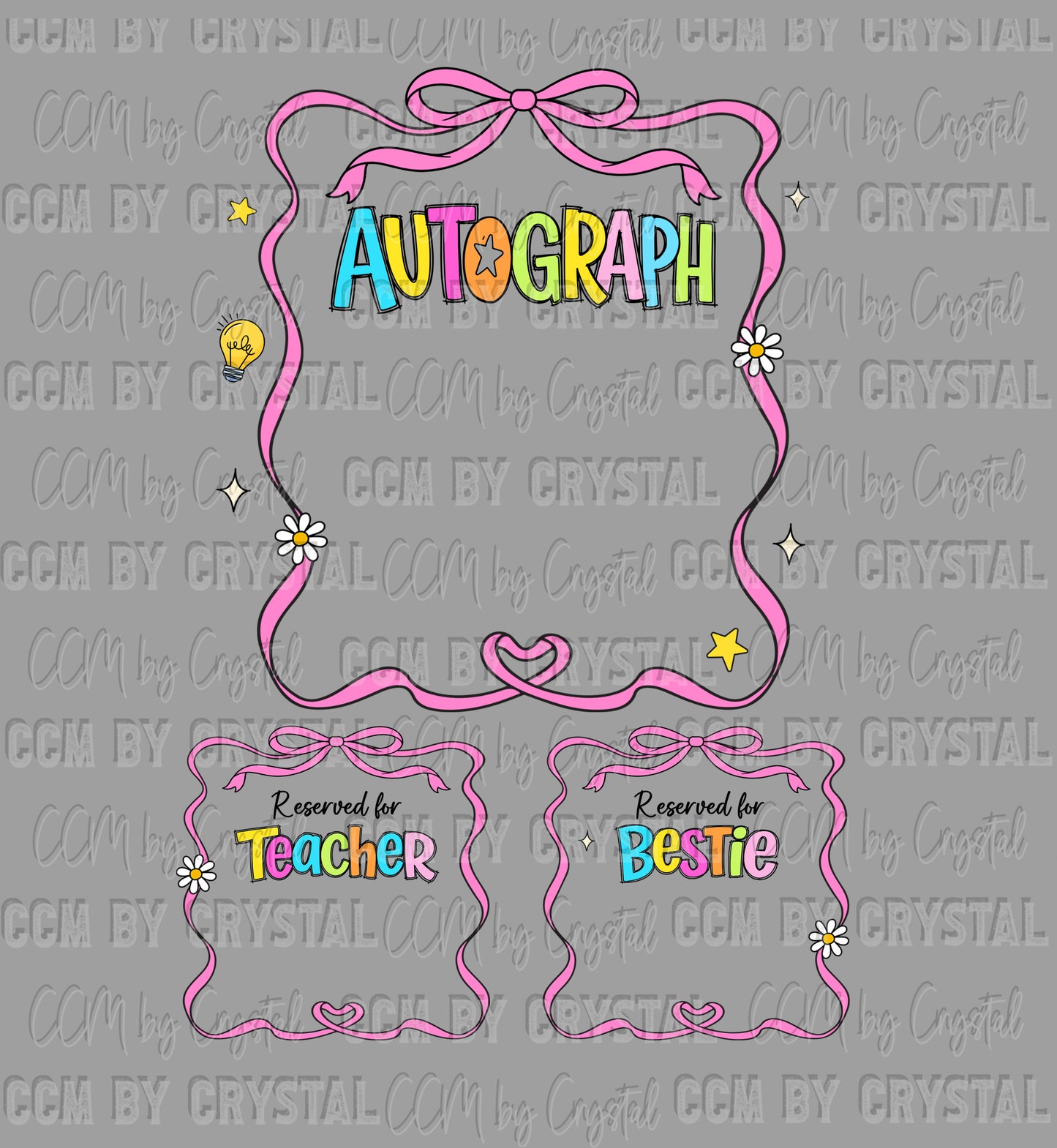 Last Day of School Autographs DTF Transfer Sublimation Transfer