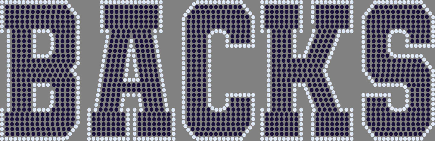 Custom Personalized Name/Mascot 11X3" 2- Color Spangle Transfer
