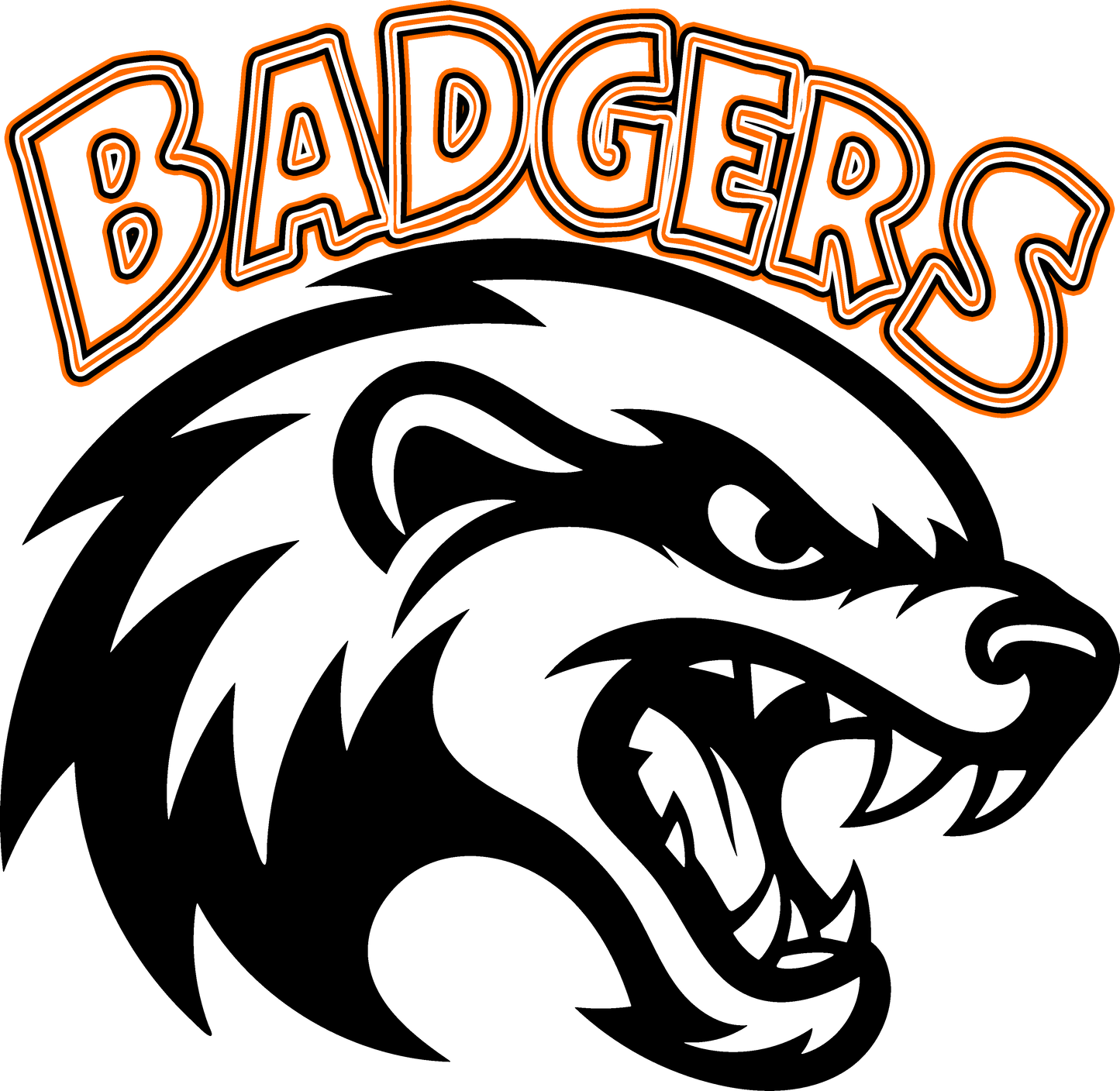 Badgers Mascot Ready to Press Transfer DTF Transfer Sublimation Transfer
