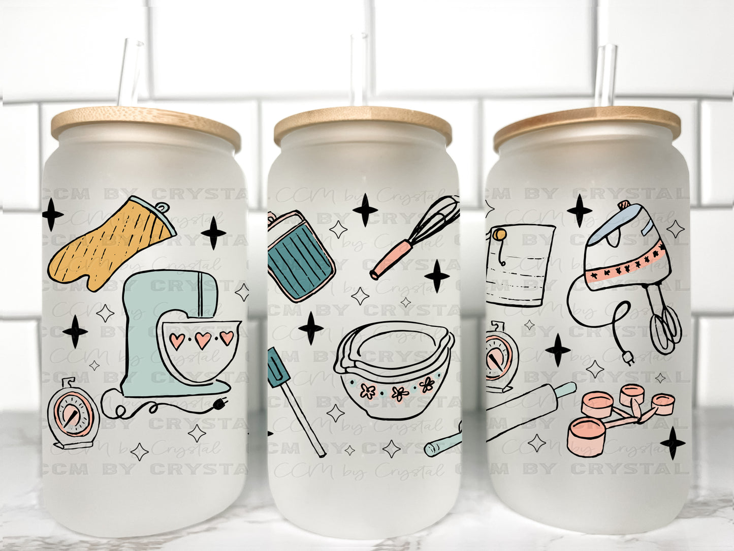 Baking UV Transfer 16oz Libby Glass Can Wrap Ready to Apply