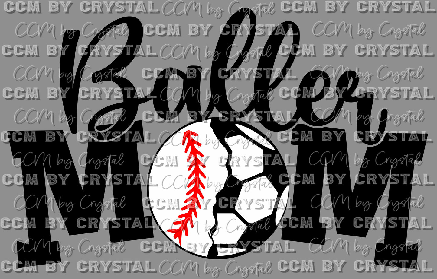 Baller Mom Soccer Baseball Ready to Press Transfer