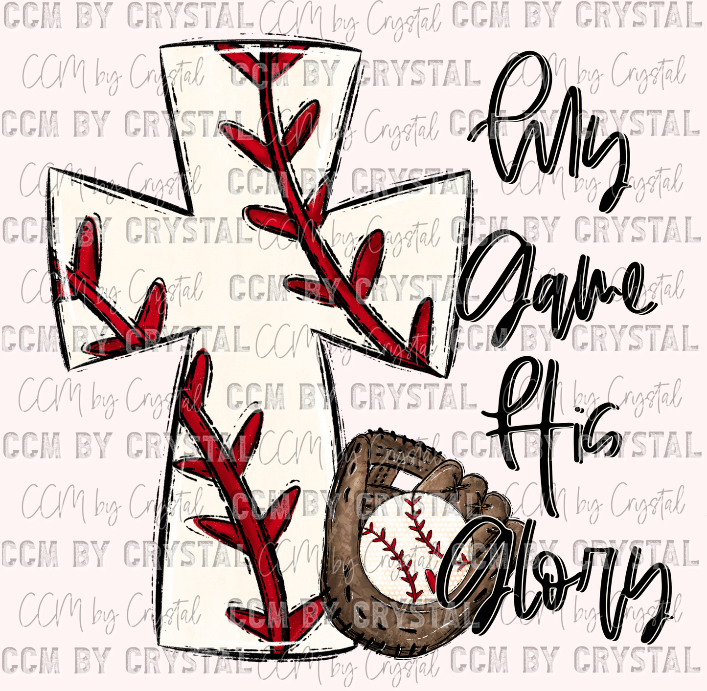 My Game His Glory Baseball Ready to Press Transfer