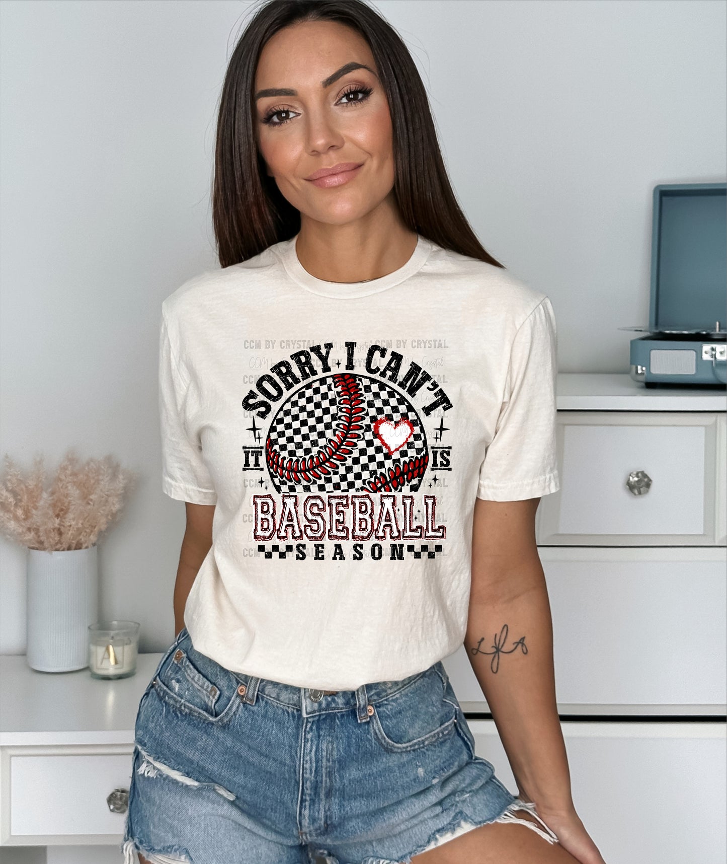 Sorry I Can't Its Baseball Season DTF T-Shirt