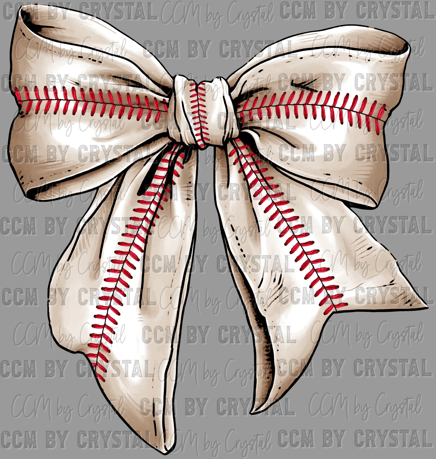 Baseball Bow Ready to Press Transfer DTF Transfer Sublimation Transfer