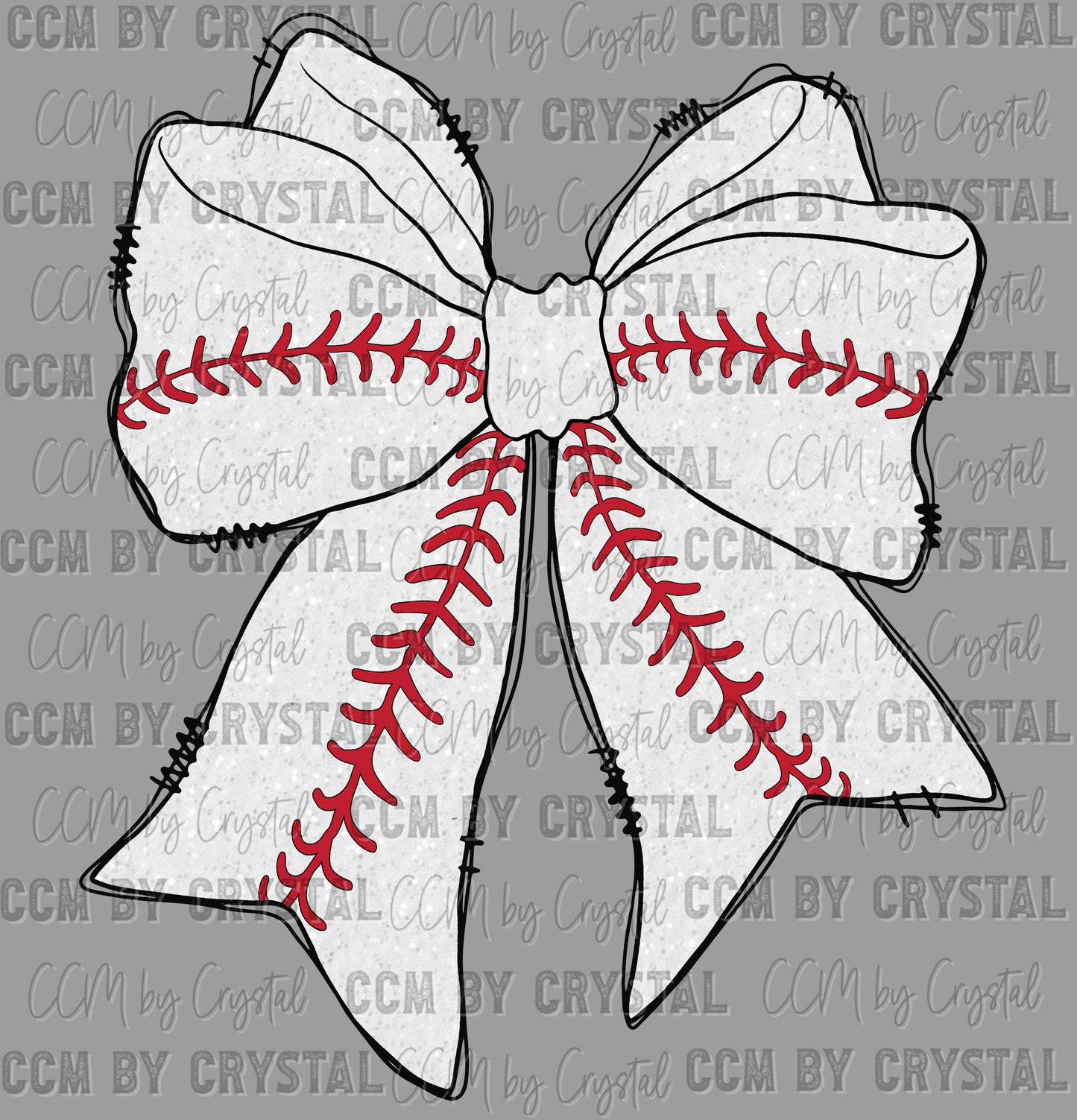 Bow Baseball Ready to Press Transfer DTF Transfer Sublimation Transfer