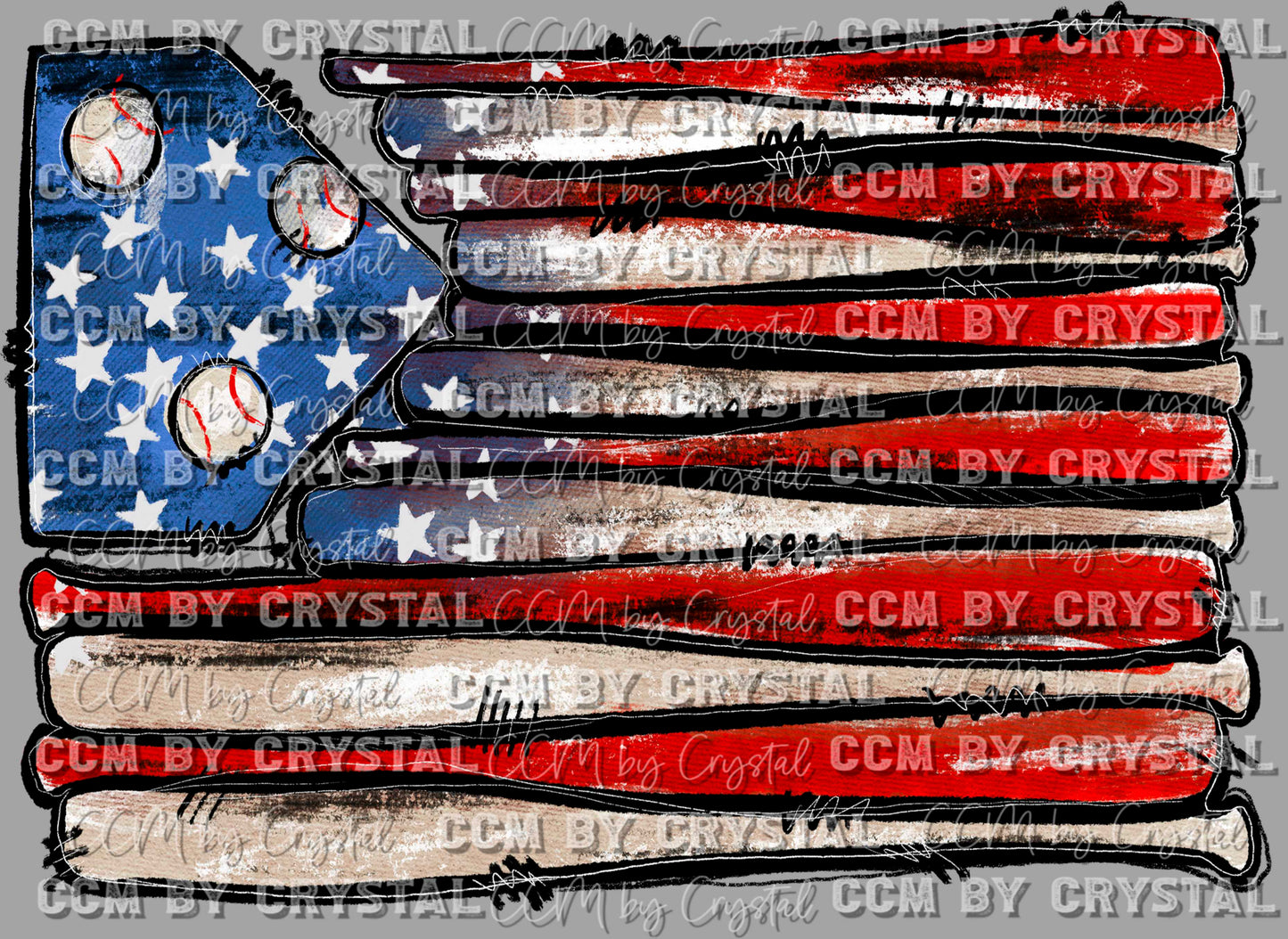 Baseball Flag Ready to Press Transfer DTF Transfer Sublimation Transfer