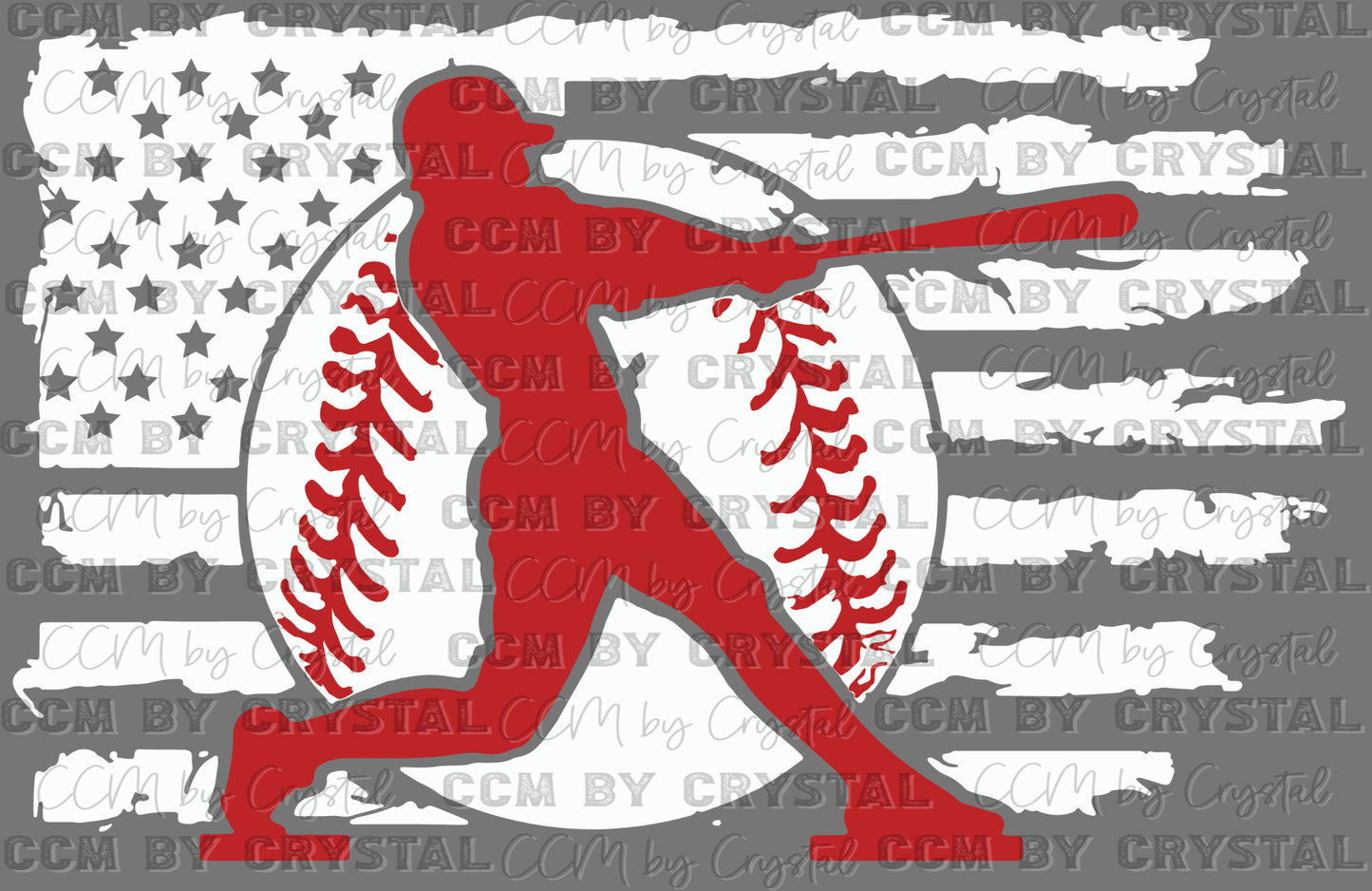 Baseball Flag Ready to Press Transfer DTF Transfer