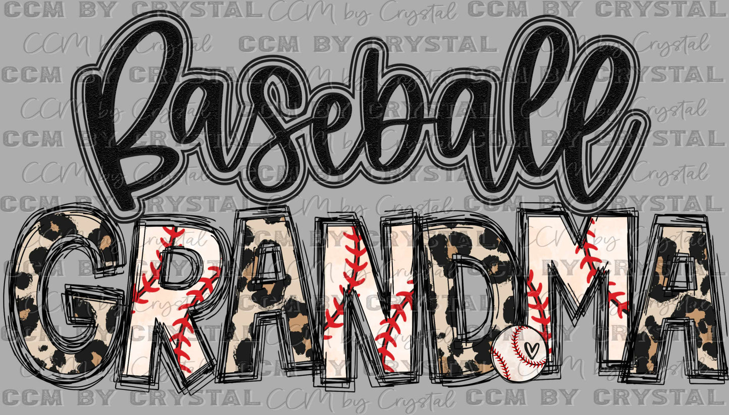 Baseball Grandma Ready to Press DTF Transfer Sublimation Transfer