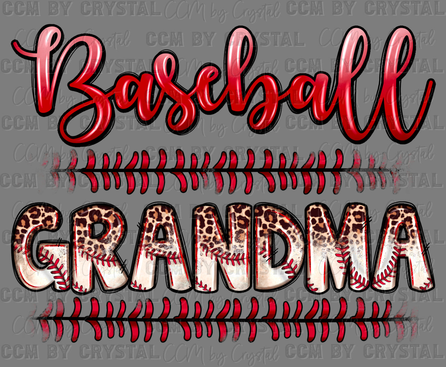 Baseball Grandma Ready to Press Instant Peel DTF Transfers Sublimation Transfers