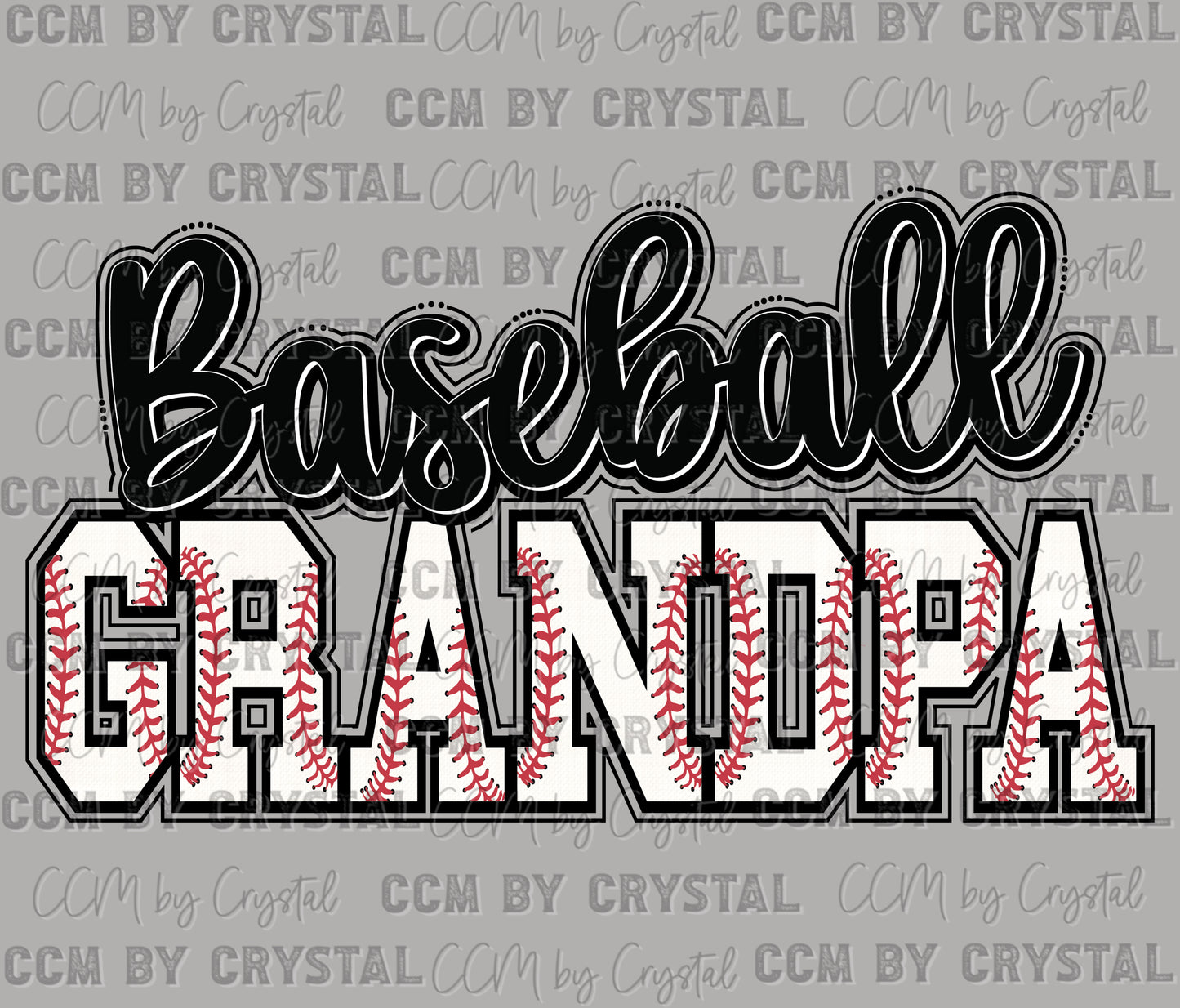 Baseball Grandpa Ready to Press Transfer DTF Transfer Sublimation Transfer