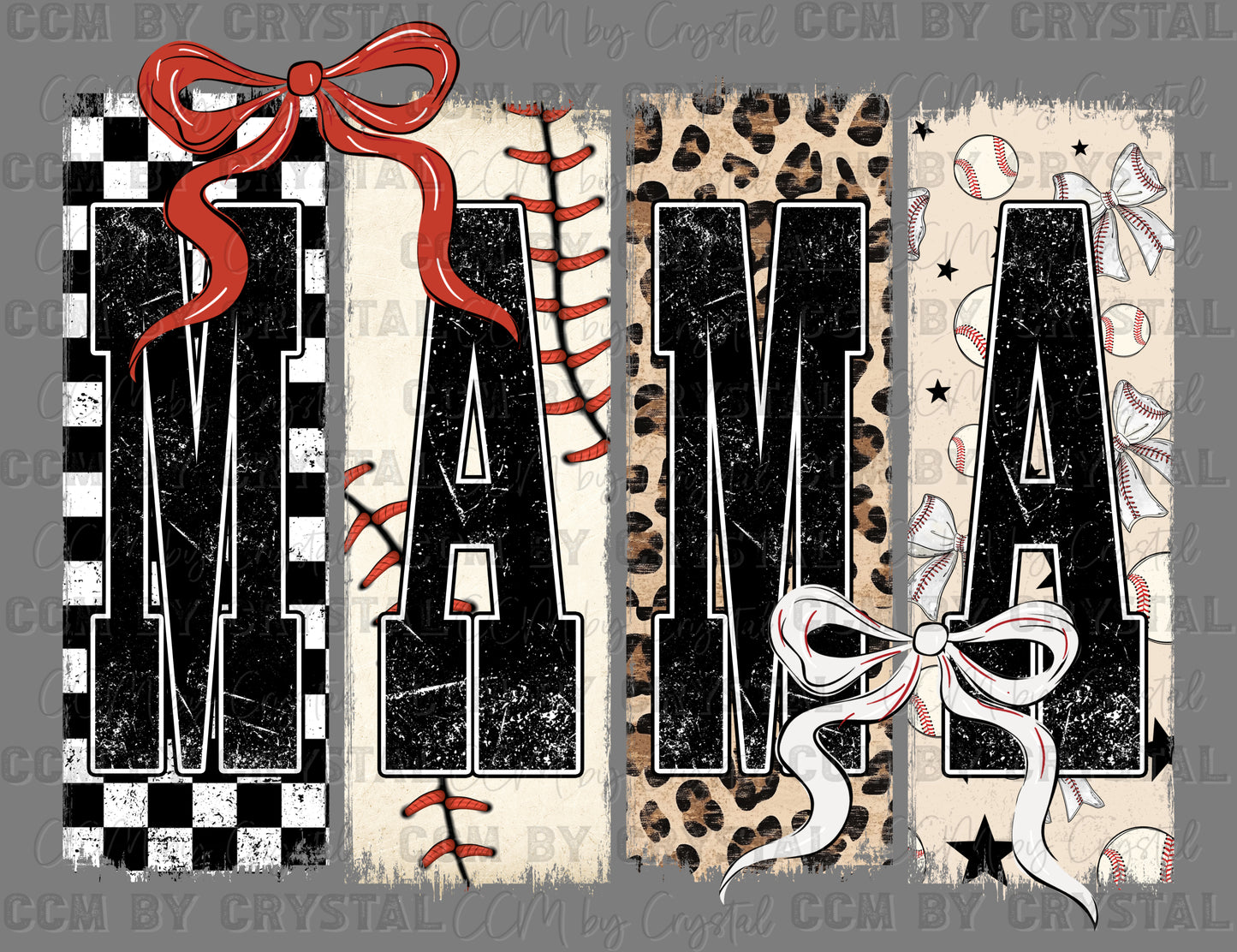 Baseball Mama Ready to Press Instant Peel DTF Transfers Sublimation Transfers