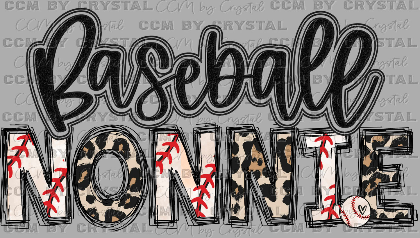 Baseball Nonnie Ready to Press DTF Transfer Sublimation Transfer