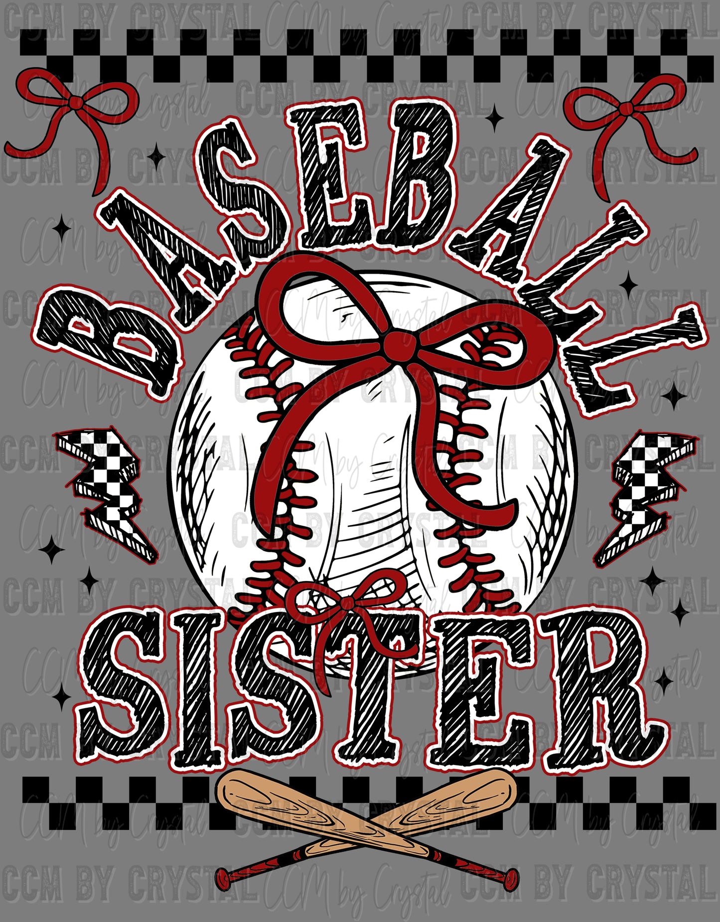 Baseball Sister Ready to Press Instant Peel DTF Transfers Sublimation Transfers