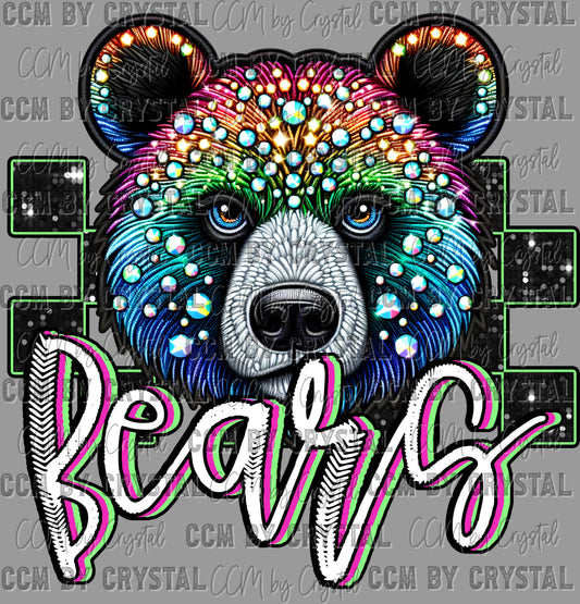 Bears Mascot Ready to Press Transfer DTF Transfer Sublimation Transfer