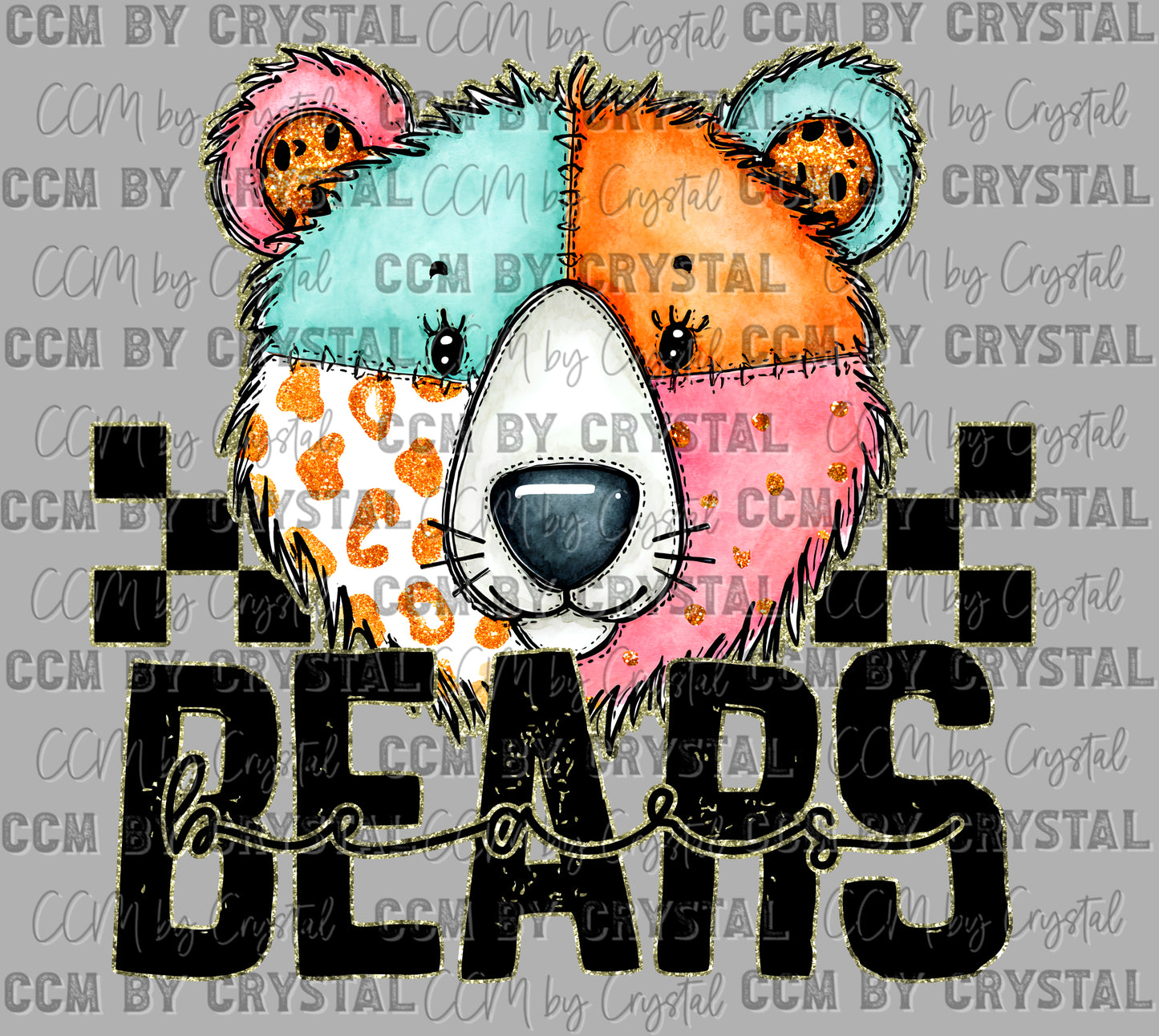 Bears Cartoon Mascot Ready to Press Transfer DTF Transfer Sublimation Transfer