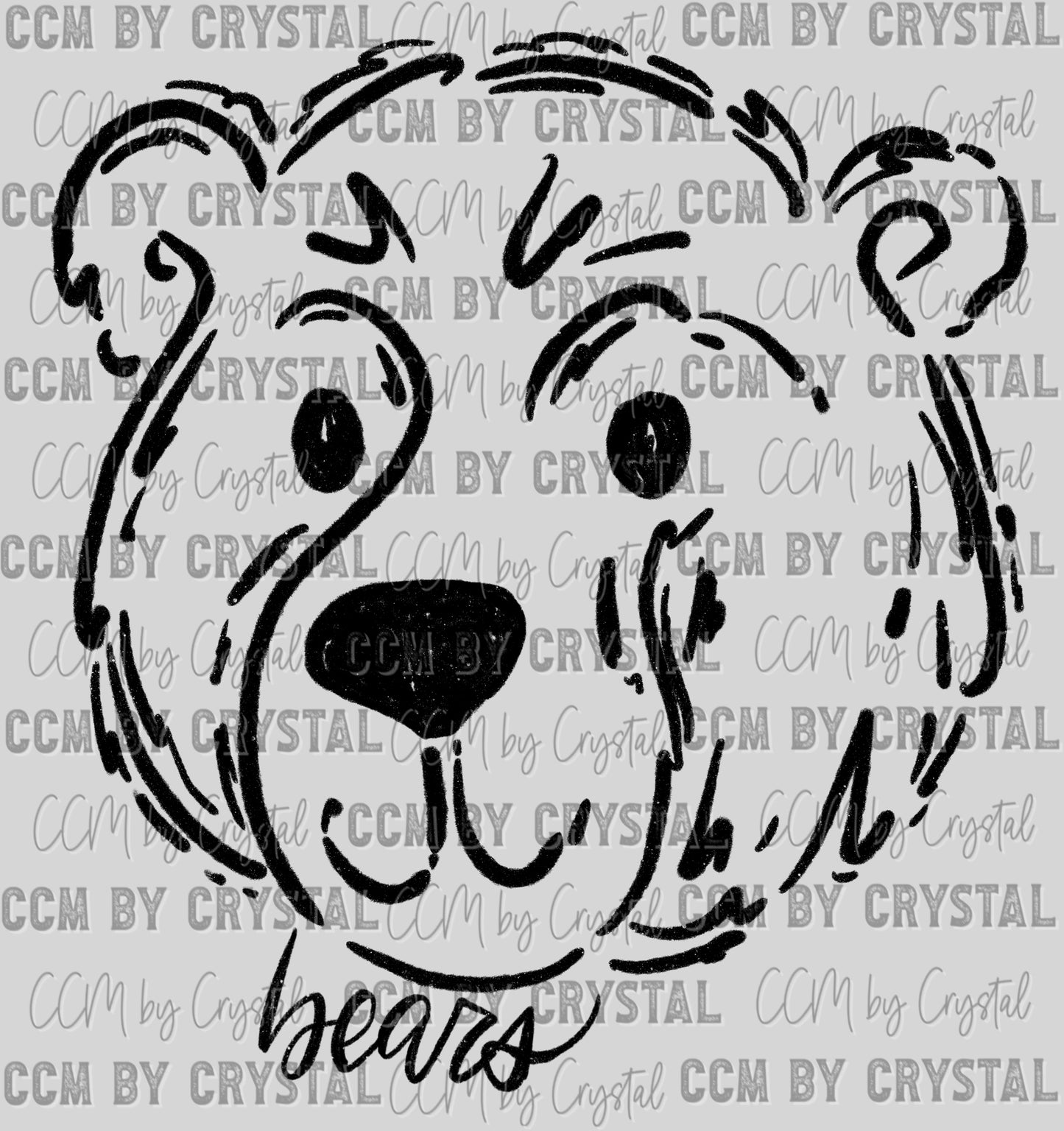 Bears Doodle Ready to Press Transfer DTF Transfer Sublimation Transfer