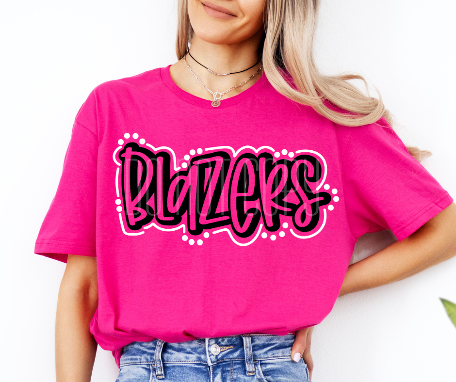 Blazers Doodle Mascot Ready to Press Transfer DTF Transfer Sublimation Transfer