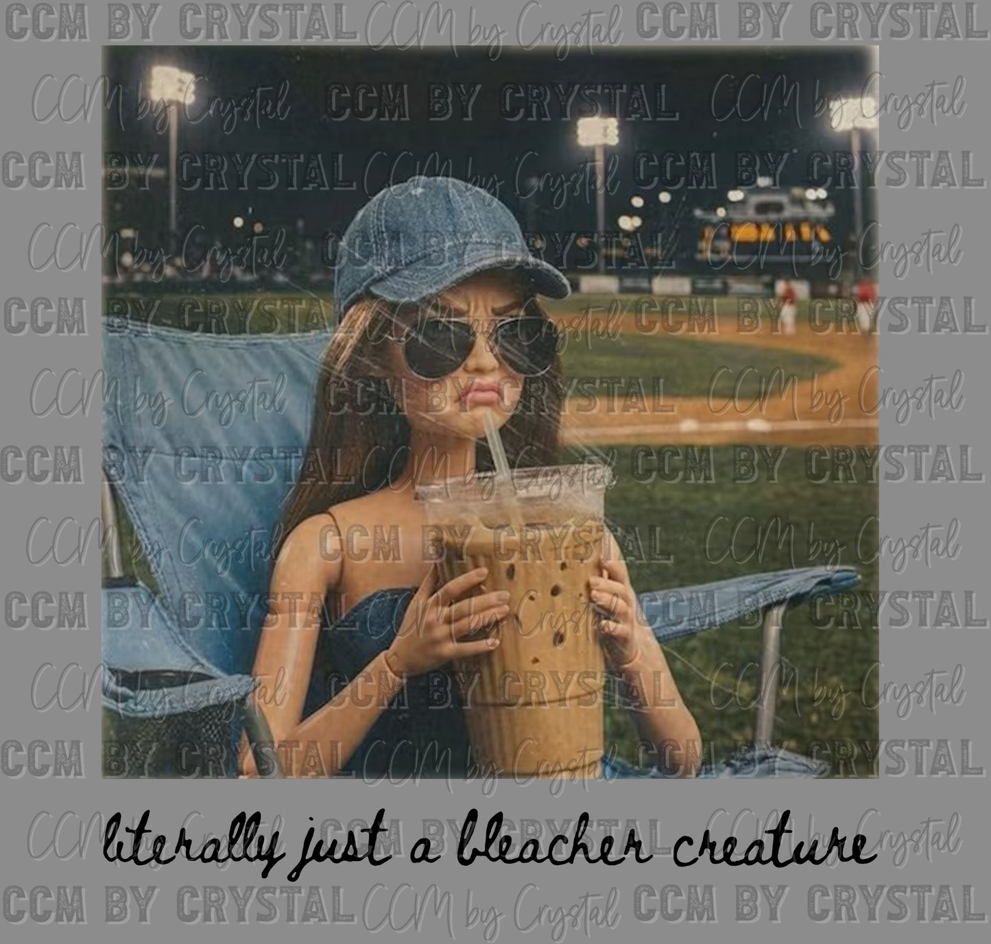 Literally Just a Bleacher Creature Baseball Softball DTF Transfer Sublimation Transfer