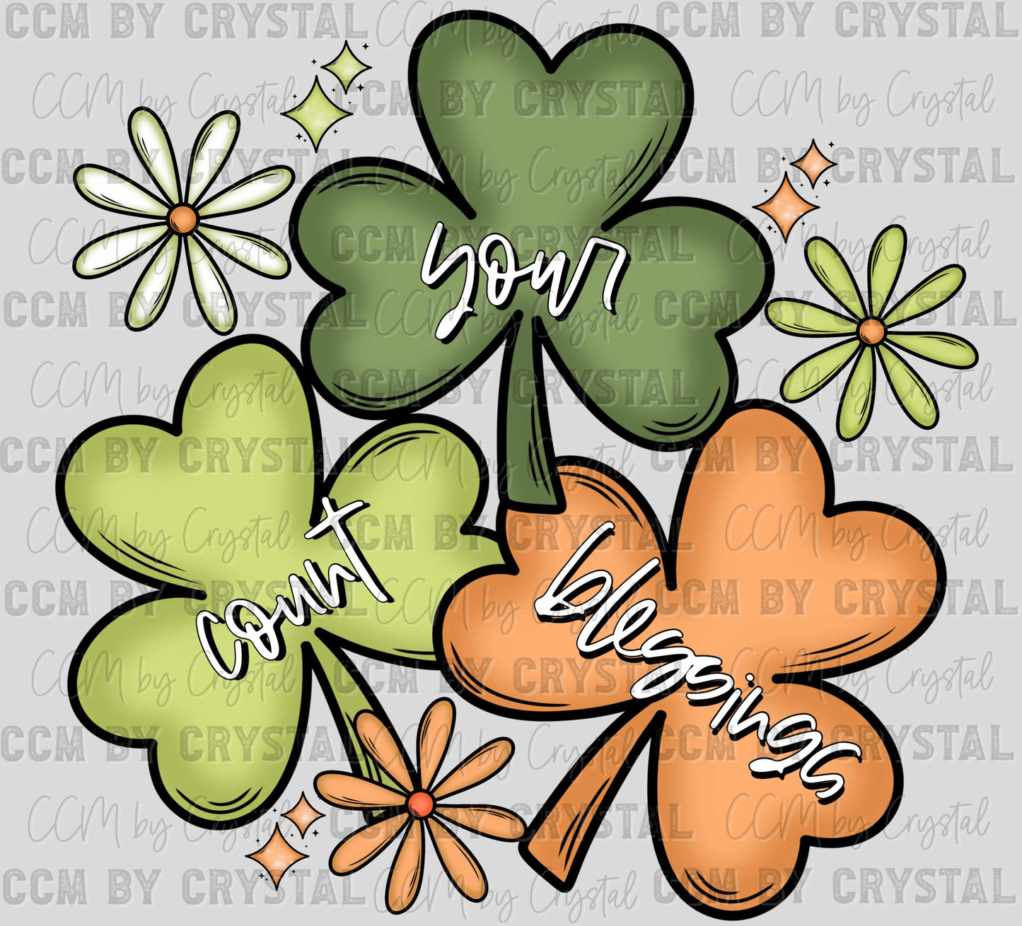 Count Your Blessings St. Patrick's Day Ready to Press Transfer