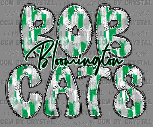 Bloomington Bobcats Ready to Press Transfer DTF Transfer Sublimation Transfer