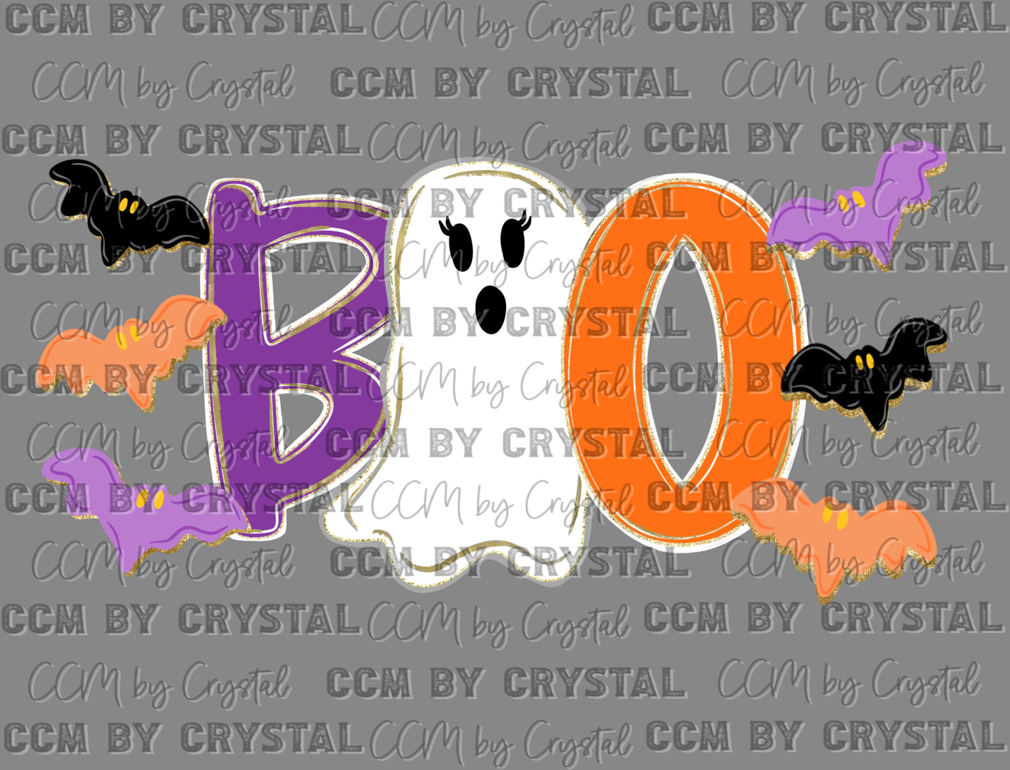 Boo Halloween Ghost Ready to Press Transfer DTF Transfer Sublimation Transfer
