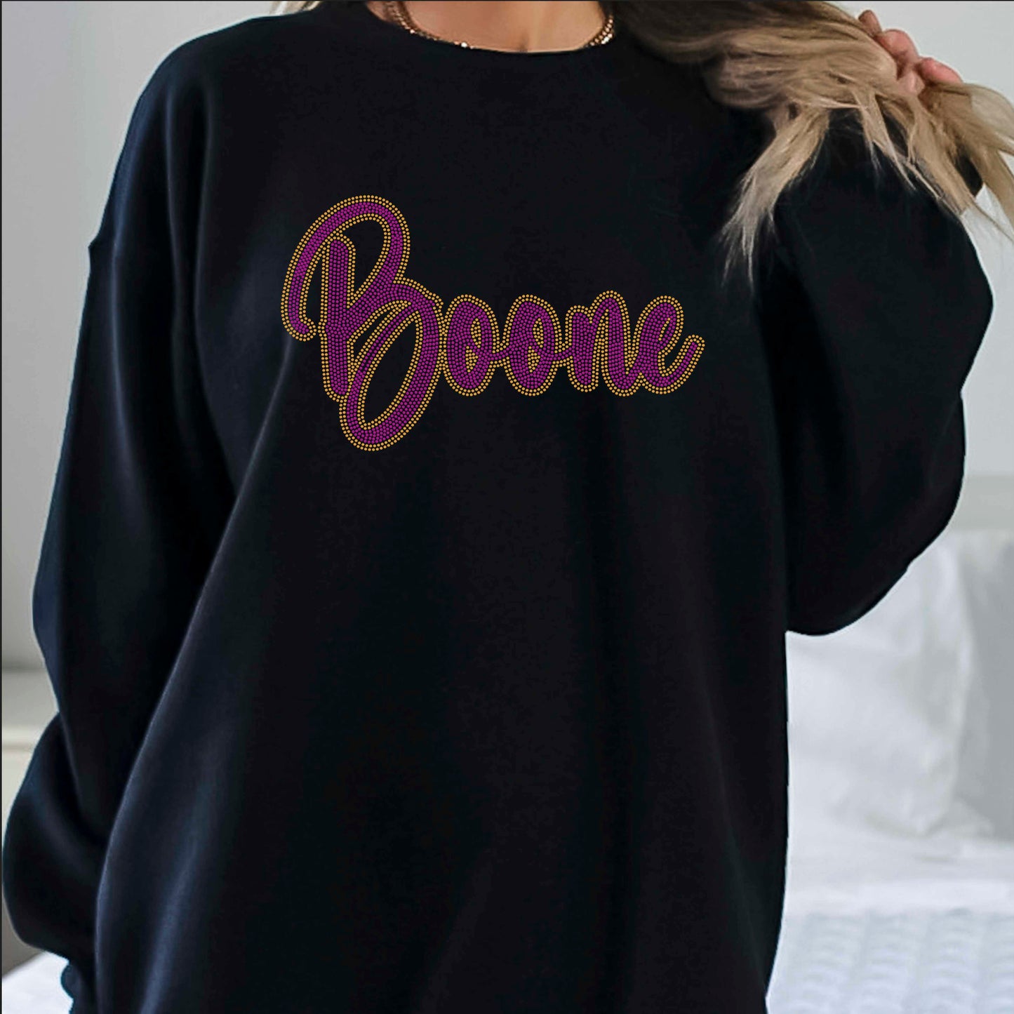 Boone 2-Color Approximately 11" wide Spangle Transfer