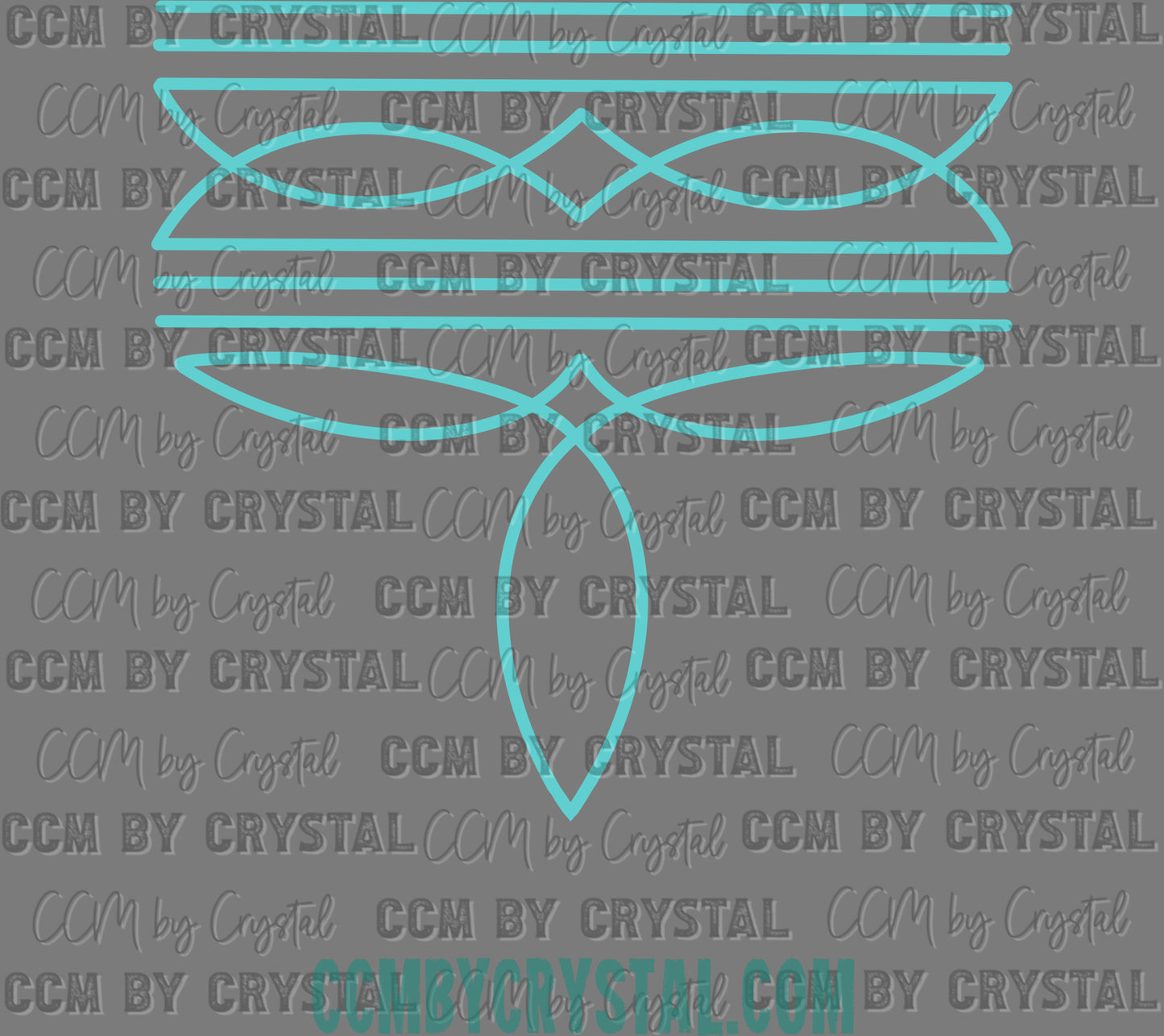 Western Boot Stitch Ready to Press Transfer DTF Transfer Sublimation Transfer