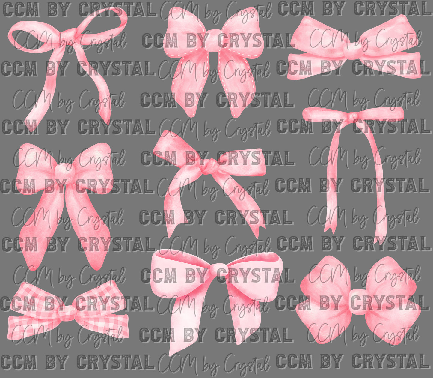 Pink Coquette Bows Ready to Press Transfer DTF Transfer Sublimation Transfer