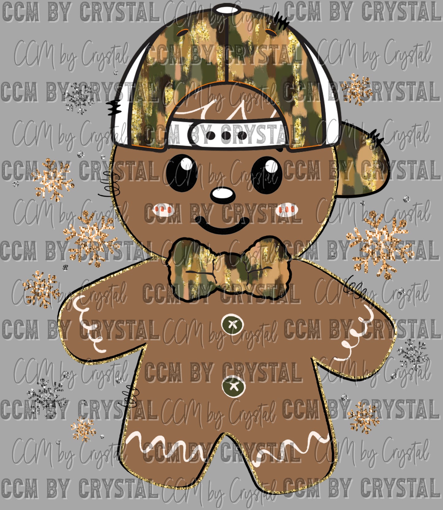 Christmas Gingerbread Boy Ready to Press Transfer DTF Transfer Sublimation Transfer (Copy)