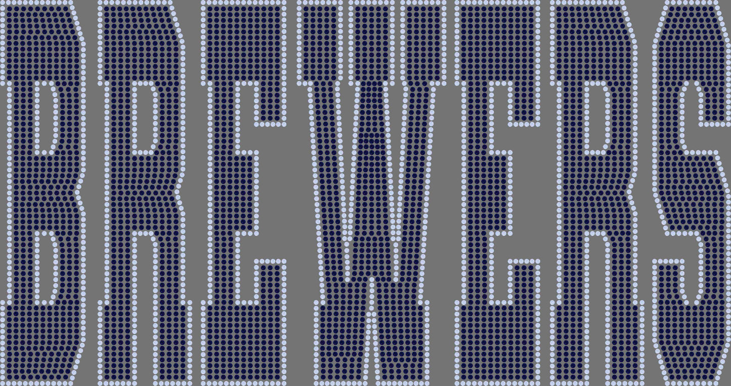 Brewers 11" 2-Color Ready to Press Spangle Transfer Bling Transfer Sparkle Transfer